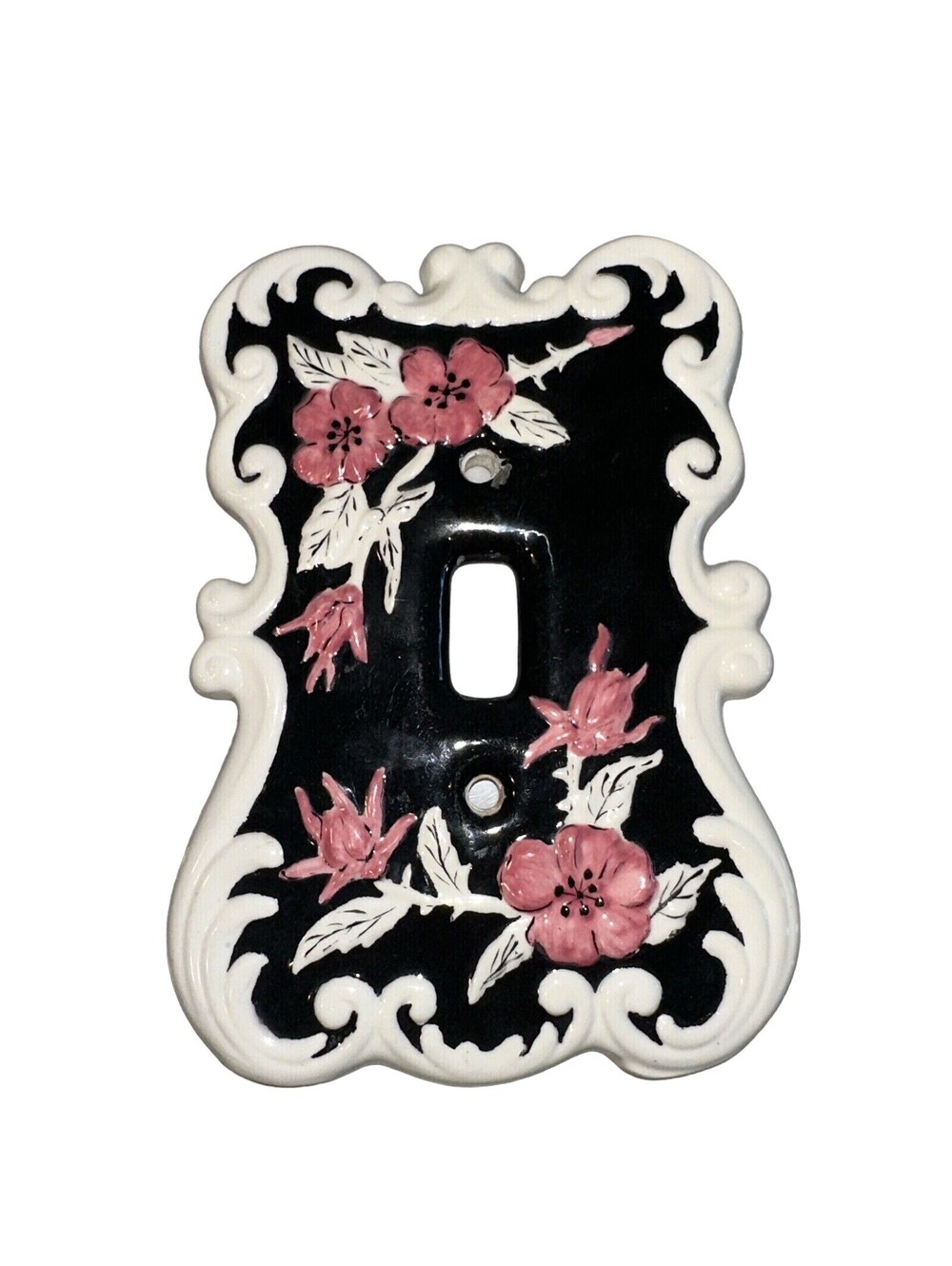 Holland Mold Ceramic Light Switch Plate 6" Whimsygoth Goth Shabby Chic Vintage